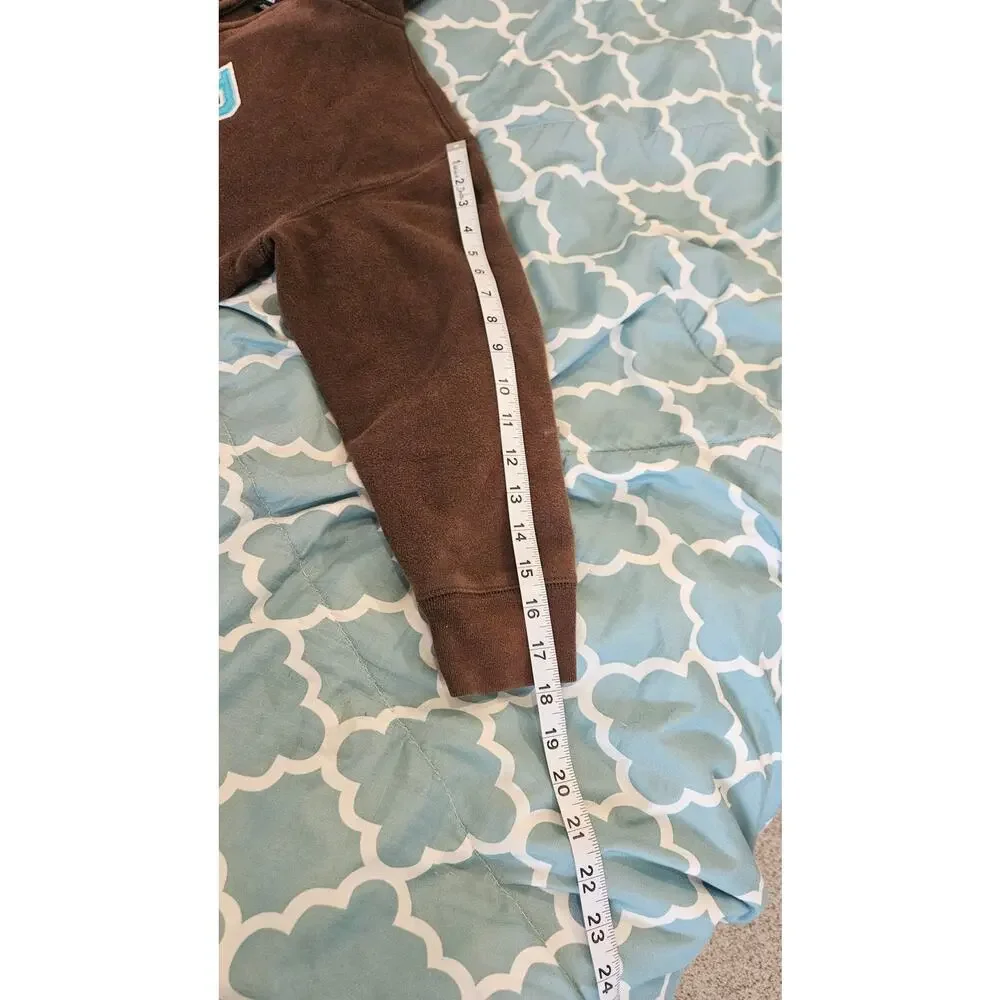 Gap Child Size Large Brown Long Sleeve Full Zip Closure Hooded Sweater